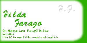hilda farago business card
